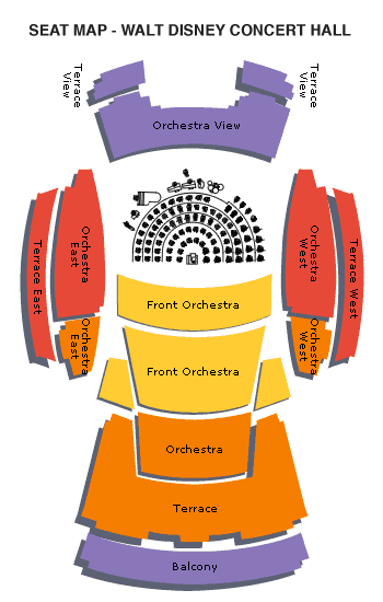 Walt Disney Concert Hall Seat Map
